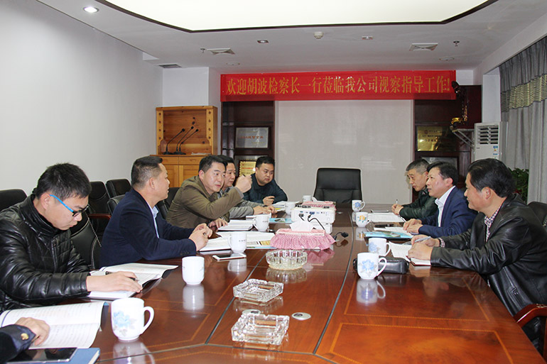 胡波檢察長蒞臨我公司調研 落實企業(yè)幫扶工作